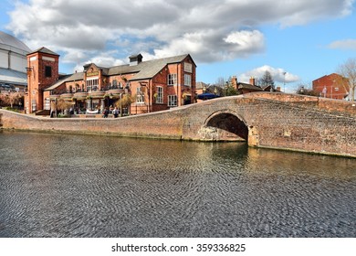 BIRMINGHAM, UK - APRIL 19, 2013: Birmingham UK Landmark Architecture. Canal Roundabout.