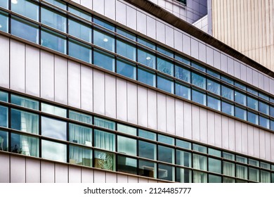 Birmingham, UK, August 14, 2021 - Exterior Detail Of The Plaza Restaurant At The Queen Elisabeth Hospital, Birmingham, United Kingdom.