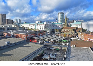 Birmingham, UK / CIRCA 2017 / The Birmingham Bullring Market 