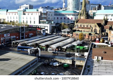 Birmingham, UK / CIRCA 2017 / The Birmingham Bullring Market 