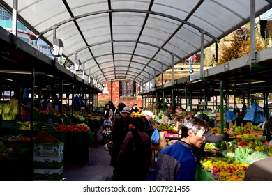 Birmingham, UK / CIRCA 2017 / The Birmingham Bullring Market 