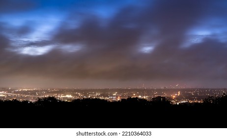 Birmingham UK City Centre Skyline At Dawn