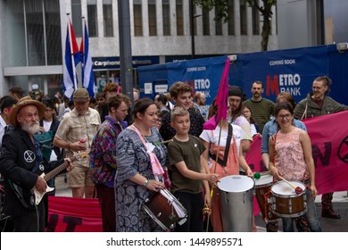 Birmingham, UK -July 13th, 2019: Fight Fast Fashion Protest, Fashion Is The Second Biggest Polluter On Earth.