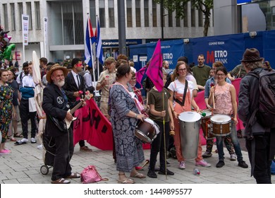 Birmingham, UK -July 13th, 2019: Fight Fast Fashion Protest, Fashion Is The Second Biggest Polluter On Earth.