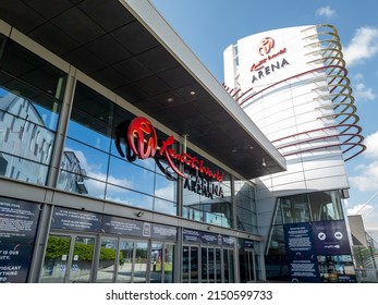 Birmingham. UK-04.26.2022. Exterior View Of The Resorts World Arena Located At The National Exhibition Centre Area In Solihull. 