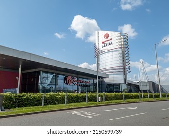 Birmingham. UK-04.26.2022. Exterior View Of The Resorts World Arena Located At The National Exhibition Centre In Solihull. 