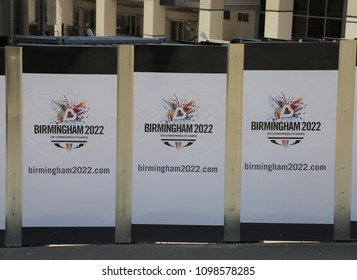 Birmingham, West Midlands, England, UK.  17 May 2018.  Advertisement For The 2022 Commonwealth Games.