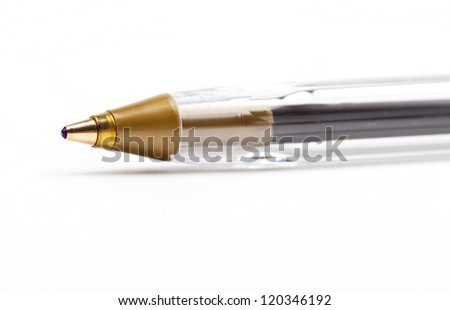 Biro Pen over a plain white background.
