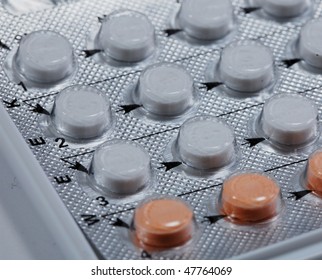 Birth Control Pills In Blister Pack, Showing Weeks