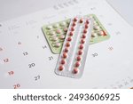 Birth control pills for female of ovulation day, fetus, maternity, childbirth, birth control.