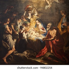 birth of Jesus - paint from Milan church