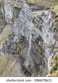 Birth Of The Nervión River, Waterfall In Monte Santiago, Spain