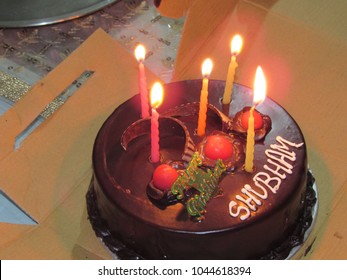 Birthday Cake Having Name Shubham Stock Photo Edit Now