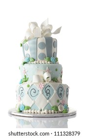 Birthday Cake Isolated On White Background