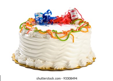 Birthday Cake Isolated On White