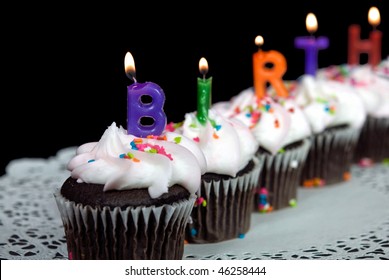 Birthday Candles Cupcakes Stock Photo 46258444 | Shutterstock