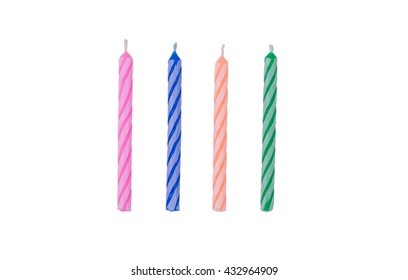 Birthday Candles On White Background,isolated