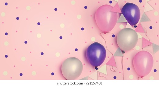 Birthday Little Girl Princess Party Concept.
