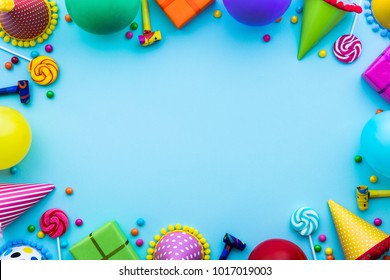 PowerPoint Template: candy birthday party background with (ihiohiuhhk)