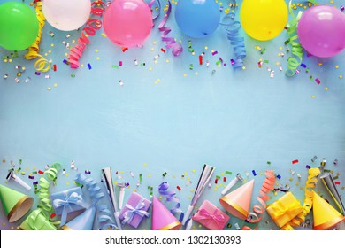 Photo De Stock Decoration De Fete D Anniversaire Ballon Banderoles Shutterstock