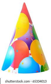 Birthday Party Hat Isolated On White