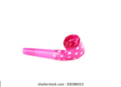 Birthday Whistle Isolated On A White