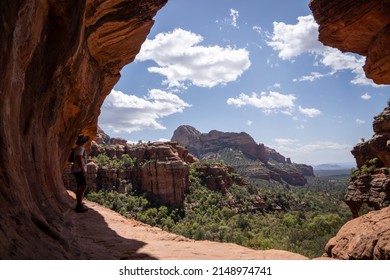 Birthing Cave Hike In Sedona Arizona During A Road Trip