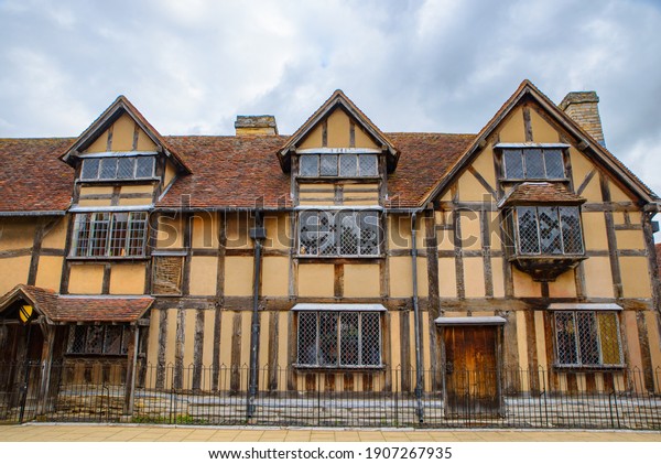 The birthplace of William\
Shakespeare in Stratford, a town in Cotswolds area, in England,\
UK