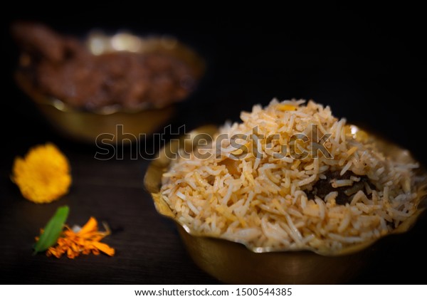 Biryani Mutton Curry Indian Festive Food Stock Photo 1500544385 ...