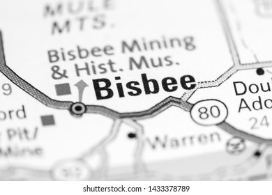 Bisbee. Arizona. USA On A Map