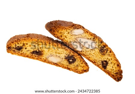 biscotti isolated on white background