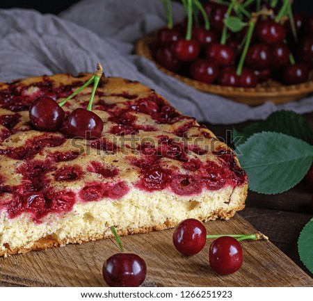 Similar – Foto Bild Kuchen mit Kirschen