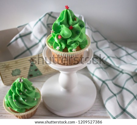 Similar – Image, Stock Photo cupcake christmas tree