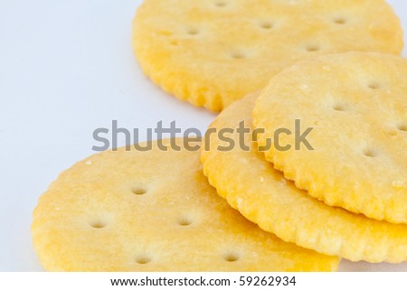 biscuit on the white background