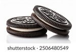 biscuit oreo cookies isolated on a white white background