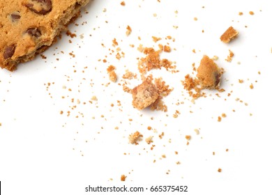 Biscuits With Crumbs Isolated On White Background