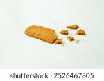 Biscuits, Golden Biscuit on white background. Biscuit crumbs 