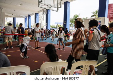 Bishan / Singapore - August 3rd 2019: An Annual National Day Carnival Was Held For The Public With Lots Of Games, And Performances In A School.