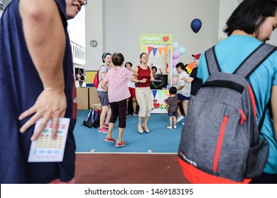 Bishan / Singapore - August 3rd 2019: An Annual National Day Carnival Was Held For The Public With Lots Of Games, And Performances In A School.