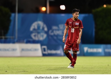 BISHAN,SINGAPORE-MAY 29: Chanathip Songkrasin Of Thailand In Action During The 28th SEA Games Singapore 2015 Match Between Thailand And Lao At Bishan Stadium On MAY 29 2015 In,SINGAPORE.