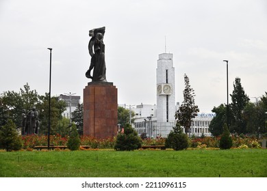 Bishkek, Kyrgyzstan - Sept 11, 2022: Fighters Of The Revolution Monument. Inaugurated In 1978. Central Asia 