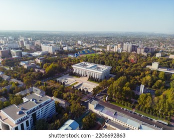 Bishkek, Kyrgyzstan - September 25, 2022: Aerial View Of Kyrgyzstan Parliament Building