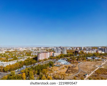 Bishkek, Kyrgyzstan - September 25, 2022: Aerial View Of Bishkek City Kyrgyzstan