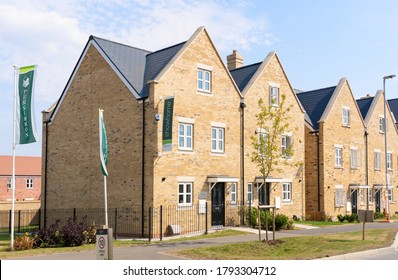 Bishop's Stortford, Hertfordshire. England. UK. August 10th 2020.  Persimmon New Build Homes In The New Stortford Fields Housing Estate Development.