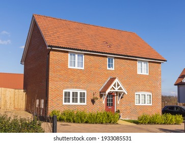 Bishop's Stortford, Hertfordshire. England. UK. March 9th 2021. Detached New Build Home In The New St Michael's Hurst Housing Development.