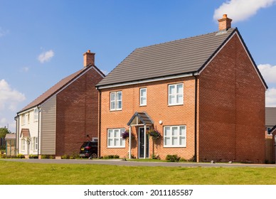 Bishop's Stortford, Hertfordshire. UK. July 19th 2021. New Build Detached Homes In The Stortford Fields Housing  Development.