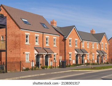 Bishop's Stortford. Hertfordshire. UK. March 22nd 2022. Semi Detached New Build Homes In The New Stortford Fields Housing Development.