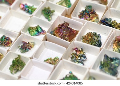 Bismuth Mineral Collection As Very Nice Background