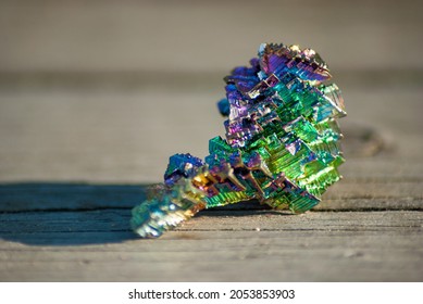 Bismuth. Rainbow Stone. Mineral. Isotope. 