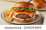 Bison Burger: Hearty burger made with lean, flavorful bison meat, offering a healthier alternative to traditional beef burgers.